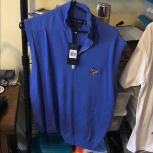 Blue Polo Golf vest with USGA logo NWT Large
